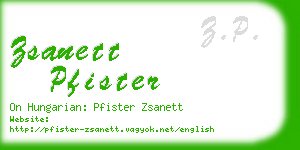 zsanett pfister business card